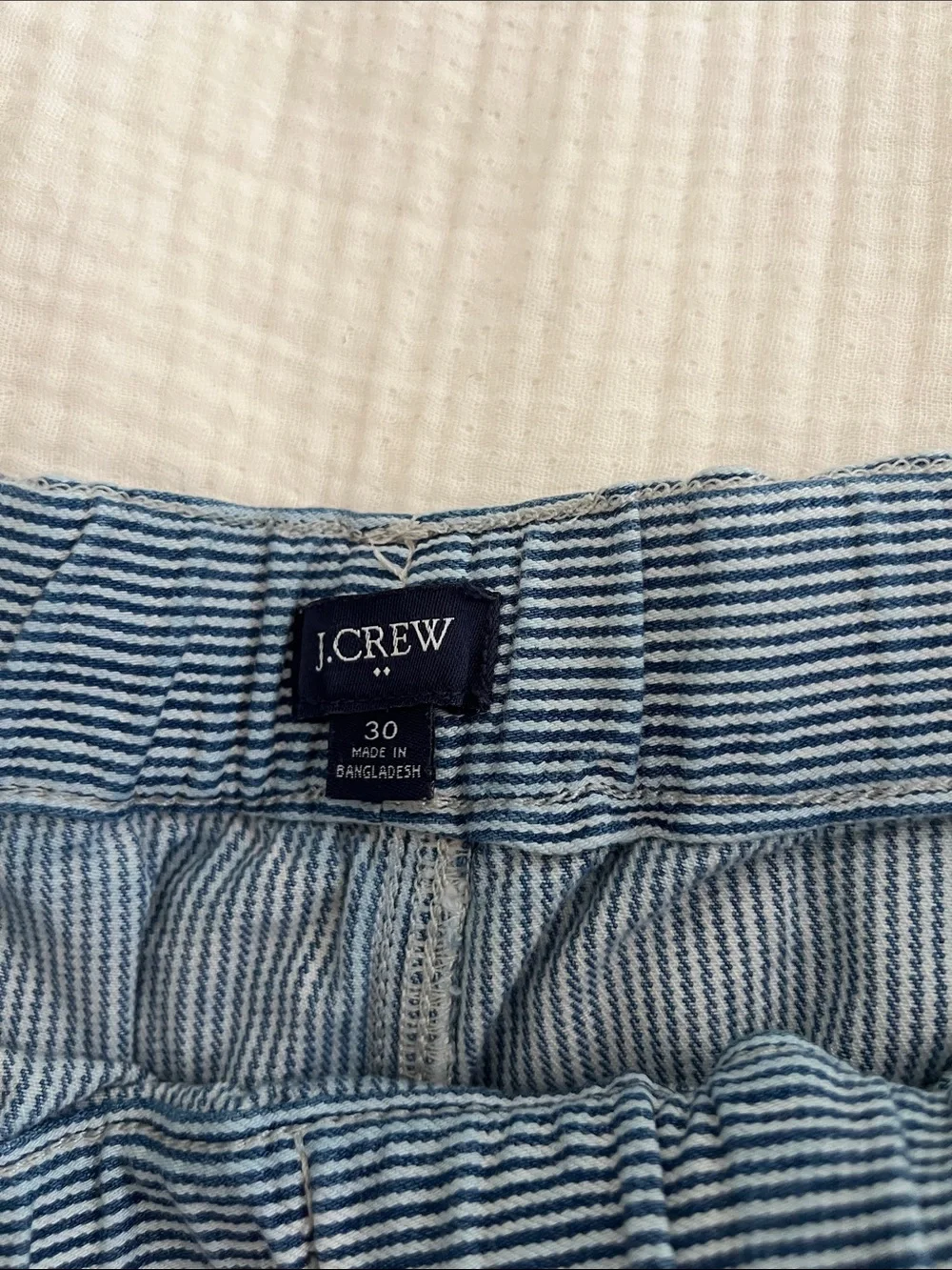 J Crew Striped Blue Drawstring Women's Shorts